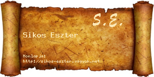 Sikos Eszter névjegykártya